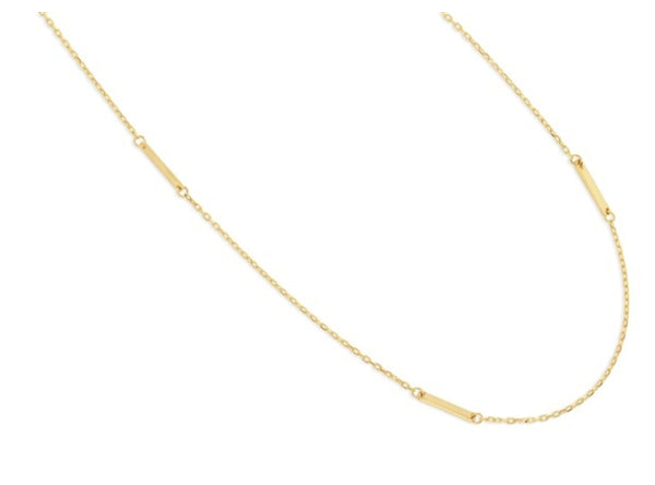 9ct Yellow Gold Bar and Chain Necklace – Enigma Jewellers