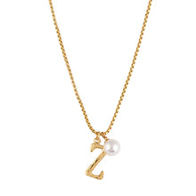 Load image into Gallery viewer, Pearl Letter Necklace