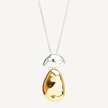 Load image into Gallery viewer, Double Pebblet Two-Tone Necklace