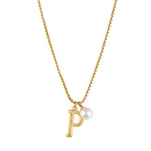 Load image into Gallery viewer, Pearl Letter Necklace