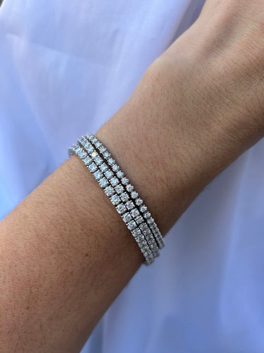 White Gold Lab Grown Diamond Tennis Bracelet 5.00ct