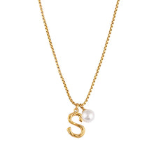 Load image into Gallery viewer, Pearl Letter Necklace