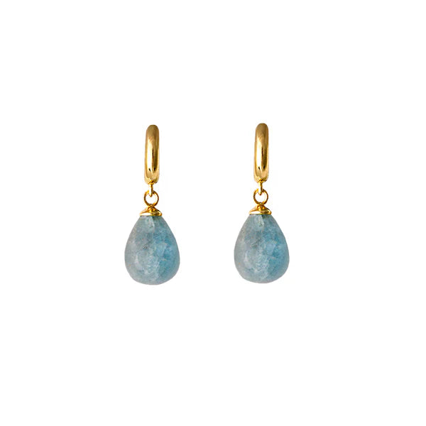 Abstract Earrings Aquamarine