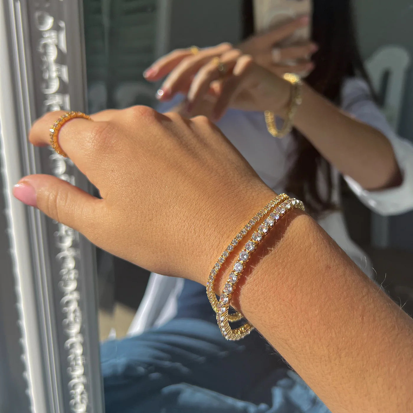 Tennis Bracelet Large Gold