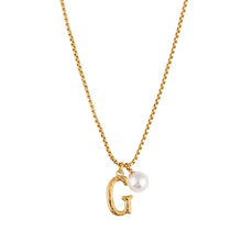 Load image into Gallery viewer, Pearl Letter Necklace