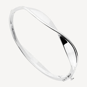 Muse Hinged Bangle Silver