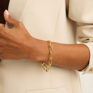 Vista Large Link Bracelet Gold