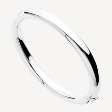 Load image into Gallery viewer, Panorama Hinged Bangle silver