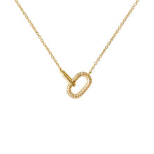 Load image into Gallery viewer, Sparkle Oblong CZ Necklace