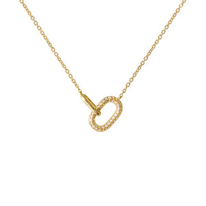 Sparkle Oblong CZ Necklace