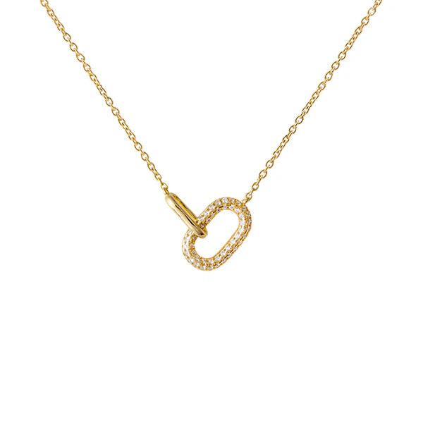 Sparkle Oblong CZ Necklace