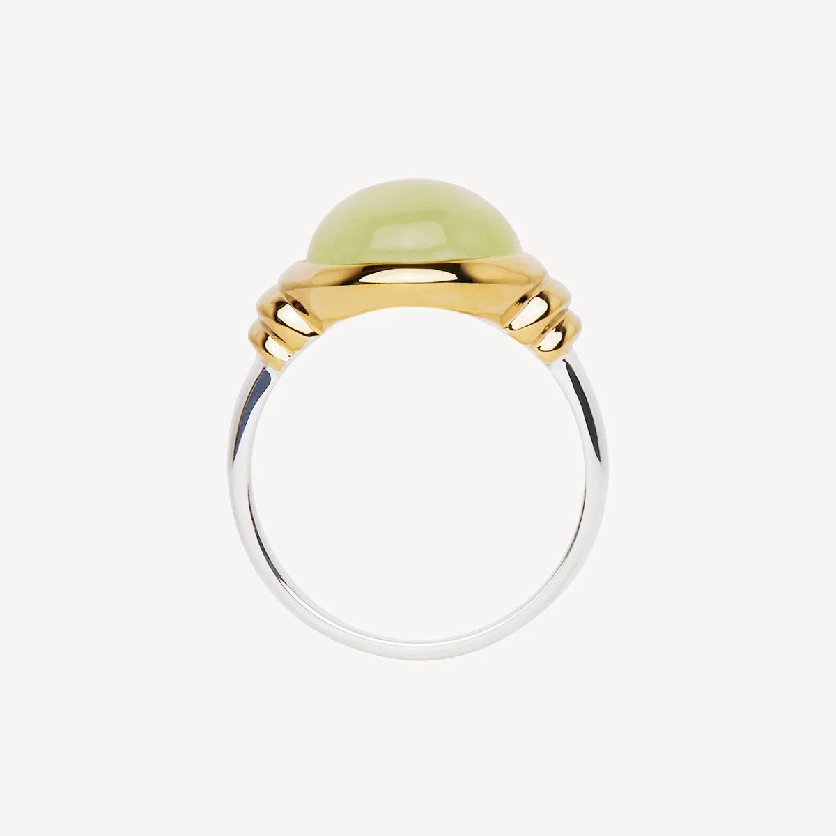 Natura Prehnite Ring Two-Tone