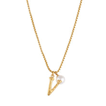 Load image into Gallery viewer, Pearl Letter Necklace