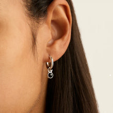 Load image into Gallery viewer, Heavenly Onyx Earring Silver