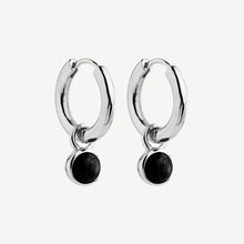 Load image into Gallery viewer, Heavenly Onyx Earring Silver