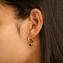 Load image into Gallery viewer, Heavenly Onyx Earring Gold