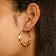 Load image into Gallery viewer, Whirlpool Hoop Earring Gold