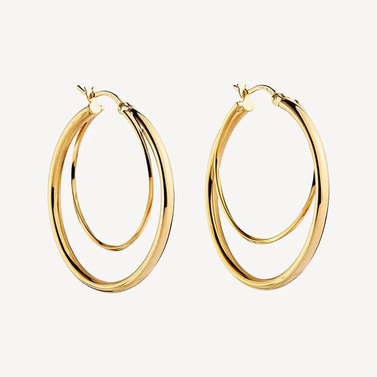 Whirlpool Hoop Earring Gold