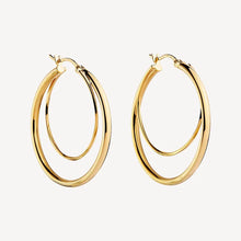 Load image into Gallery viewer, Whirlpool Hoop Earring Gold