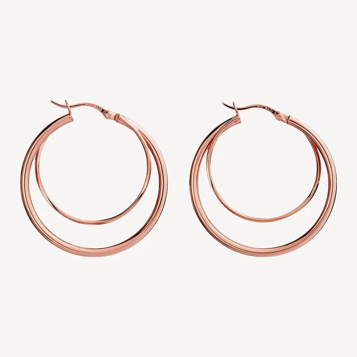 Whirlpool Hoop Earring Rose Gold