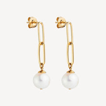 Load image into Gallery viewer, Eden Pearl Drop Earrings Gold