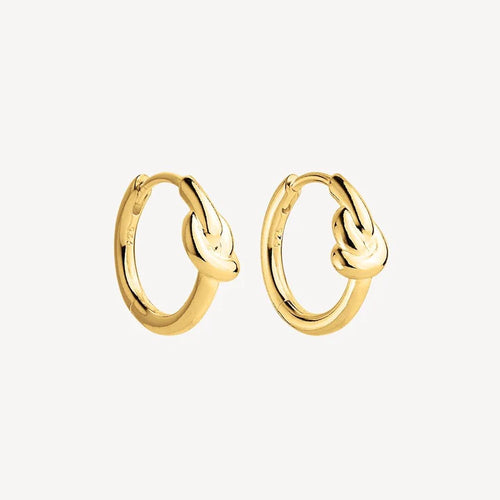 Nature’s Knot Huggie Earrings Gold