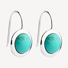 Load image into Gallery viewer, Husk Turquoise Drop Earring Silver