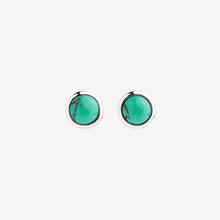 Load image into Gallery viewer, Husk Turquoise Stud Earring Silver