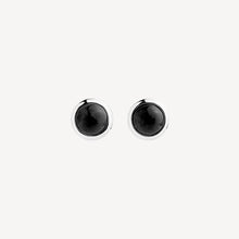 Load image into Gallery viewer, Husk Onyx Stud Earring Silver
