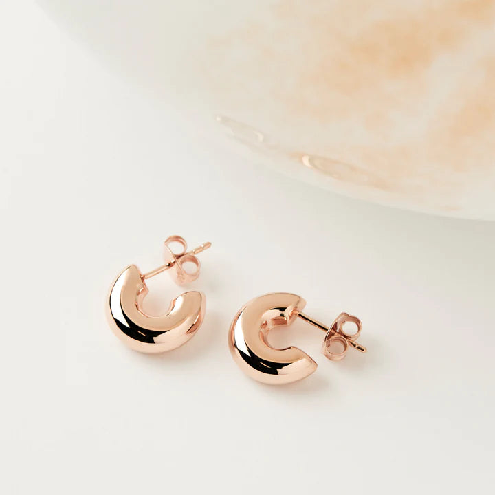 Moonbow Stud Earrings Rose Gold