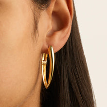 Load image into Gallery viewer, Topiary Hoop Earrings Gold