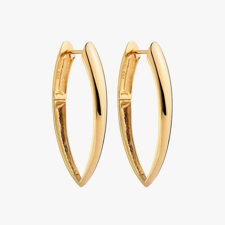 Topiary Hoop Earrings Gold