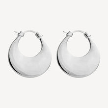 Load image into Gallery viewer, Cresence Hoop Earrings Silver