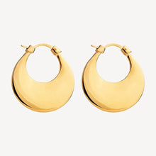 Load image into Gallery viewer, Cresence Hoop Earrings Gold