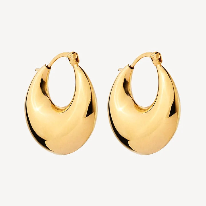 Billow Hoop Earring Gold