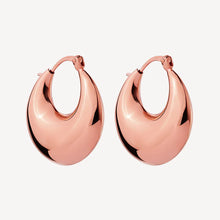 Load image into Gallery viewer, Billow Hoop Earring Rose Gold