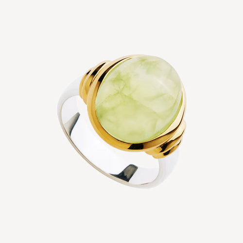 Natura Prehnite Ring Two-Tone