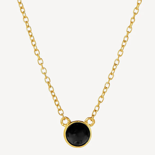 Heavenly Onyx Necklace Gold
