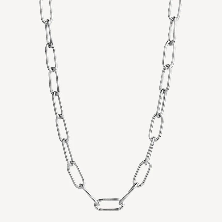 Vista Large Link Necklace Silver