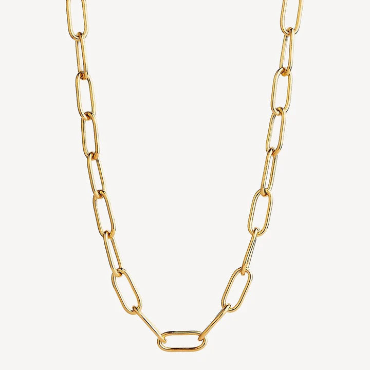 Vista Large Link Necklace Gold