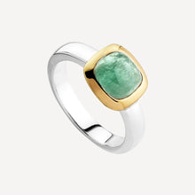 Load image into Gallery viewer, Aura Green Aventurine Ring Two-tone