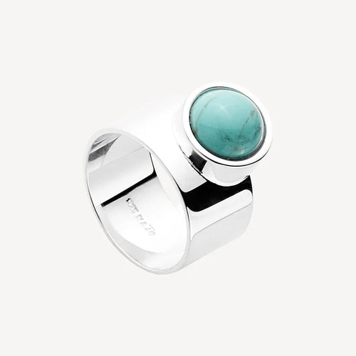 Husk Turquoise Ring Silver