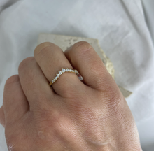 Load image into Gallery viewer, Curved claw set wedding and eternity style diamond band