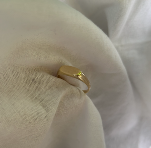 Elongated Oval signet ring, East West style