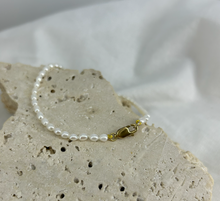 Load image into Gallery viewer, Rice pearl anklet gold