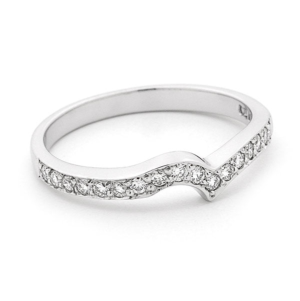 Fitted diamond set wedding band TDW 0.25ct