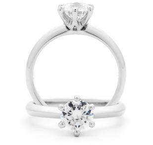 White Gold Solitaire Diamond Engagement Ring 0.70ct