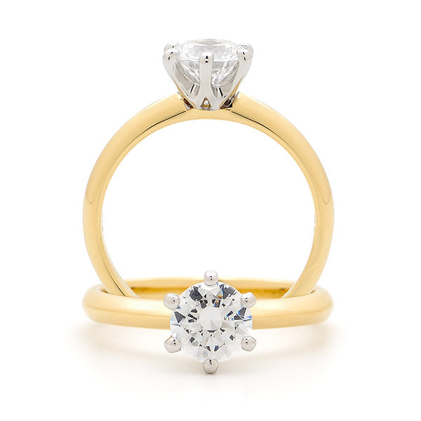 Claw set Engagement Ring TDW 0.75ct