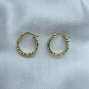9ct & silver filled hoops small