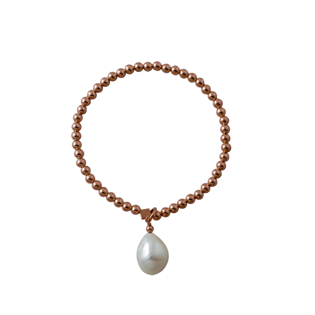Stretchy Bracelet With Baroque Pearl